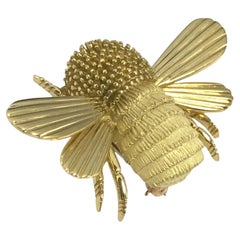 Charles Turi large Yellow Gold Bumble Bee clip Brooch