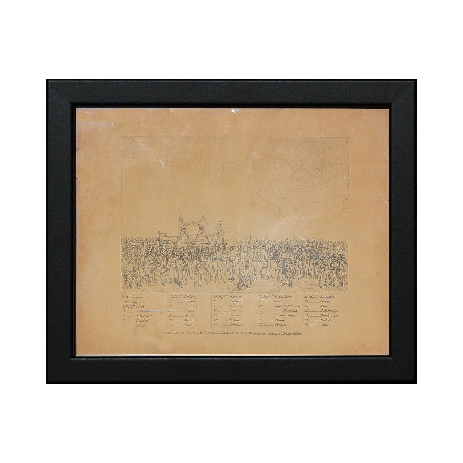 Interior of the Fives Court with Randall and Turner Sparring" Boxing  Etching For Sale at 1stDibs