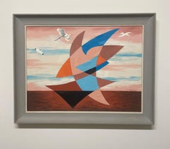 A Colorful, Dynamic 1960s Mid-Century Modern Florida Abstraction