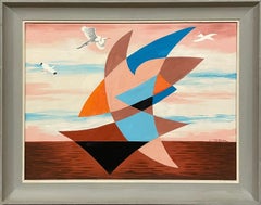 A Colorful, Dynamic 1960s Mid-Century Modern Florida Abstraction