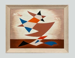 A Colorful, Dynamic 1960s Mid-Century Modern Florida Abstraction