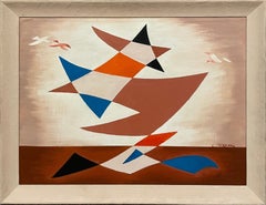 A Colorful, Dynamic 1960s Mid-Century Modern Florida Abstraction