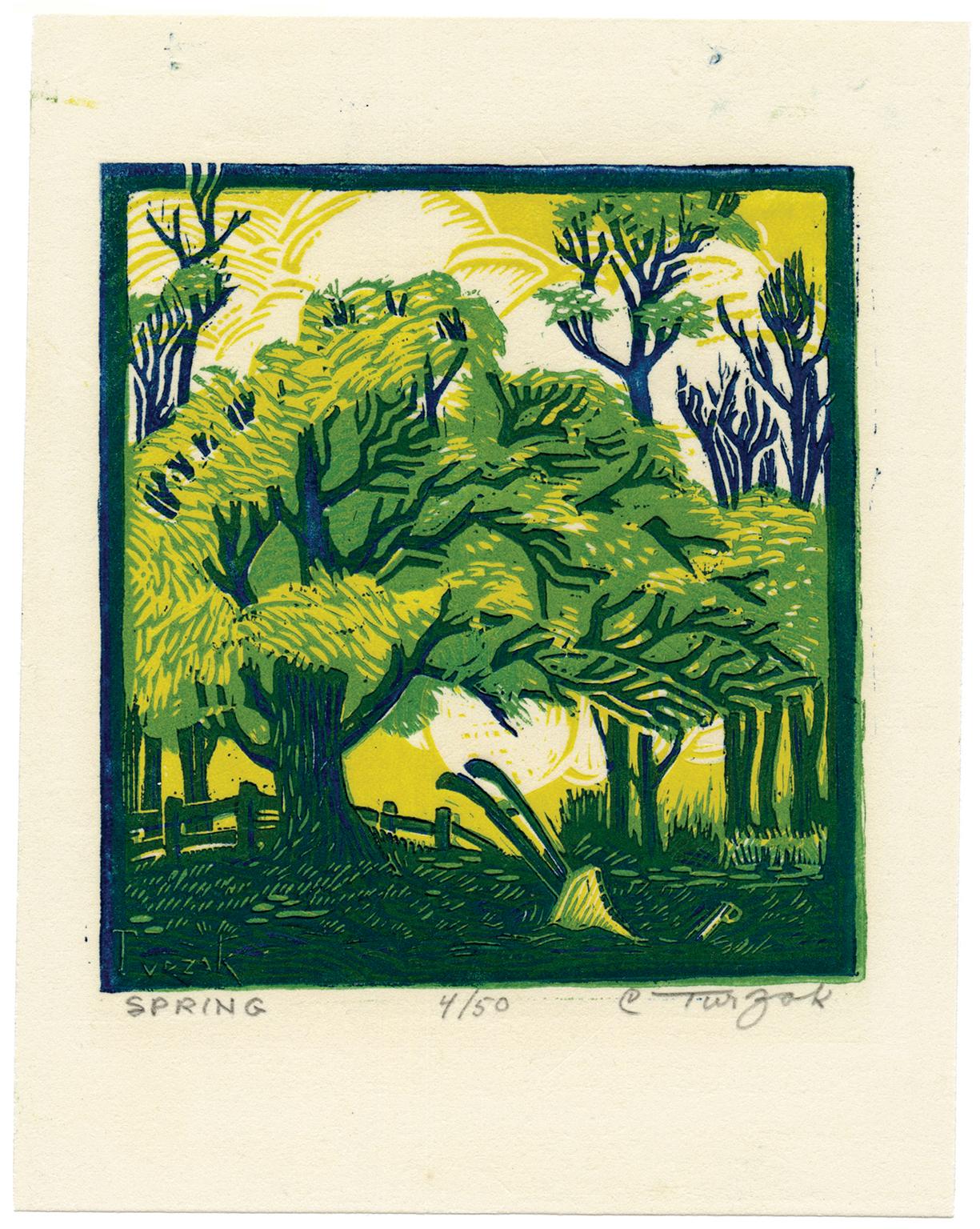 Spring — American Modernism - Print by Charles Turzak