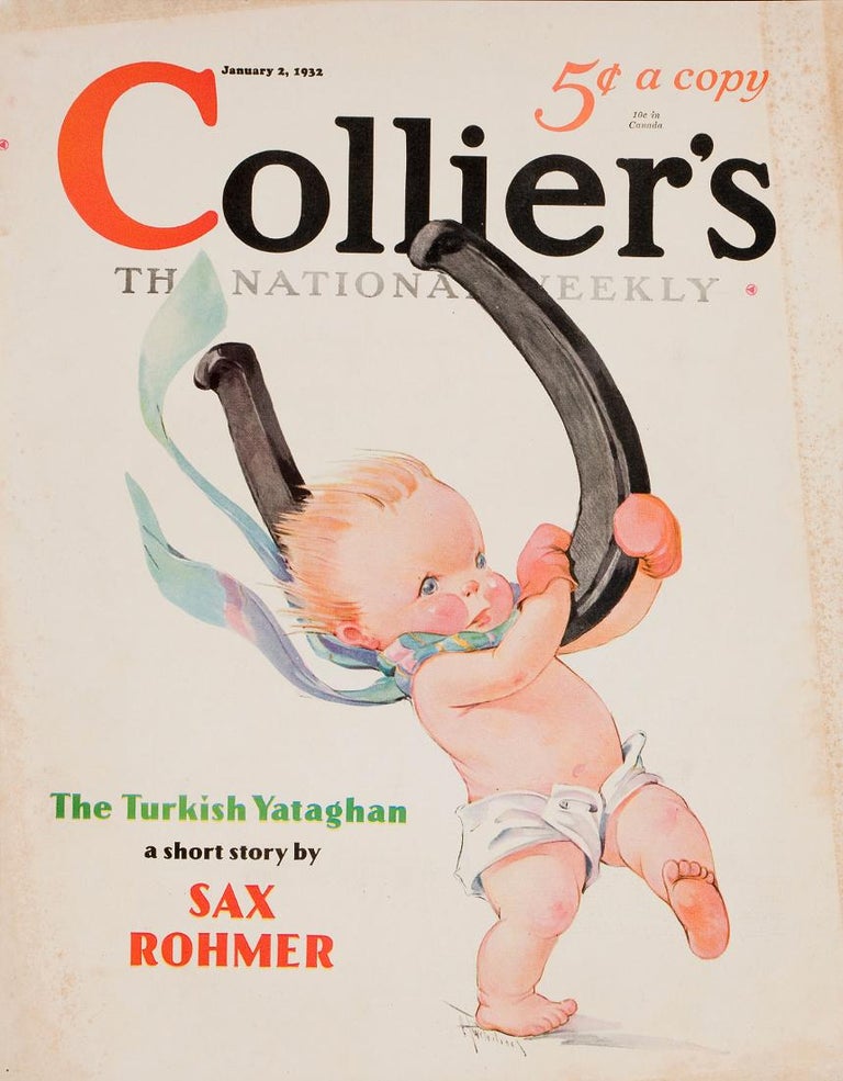 The Turkish Yataghan, Illustration of Baby, Collier's  Cover - Art by Charles Twelvetrees