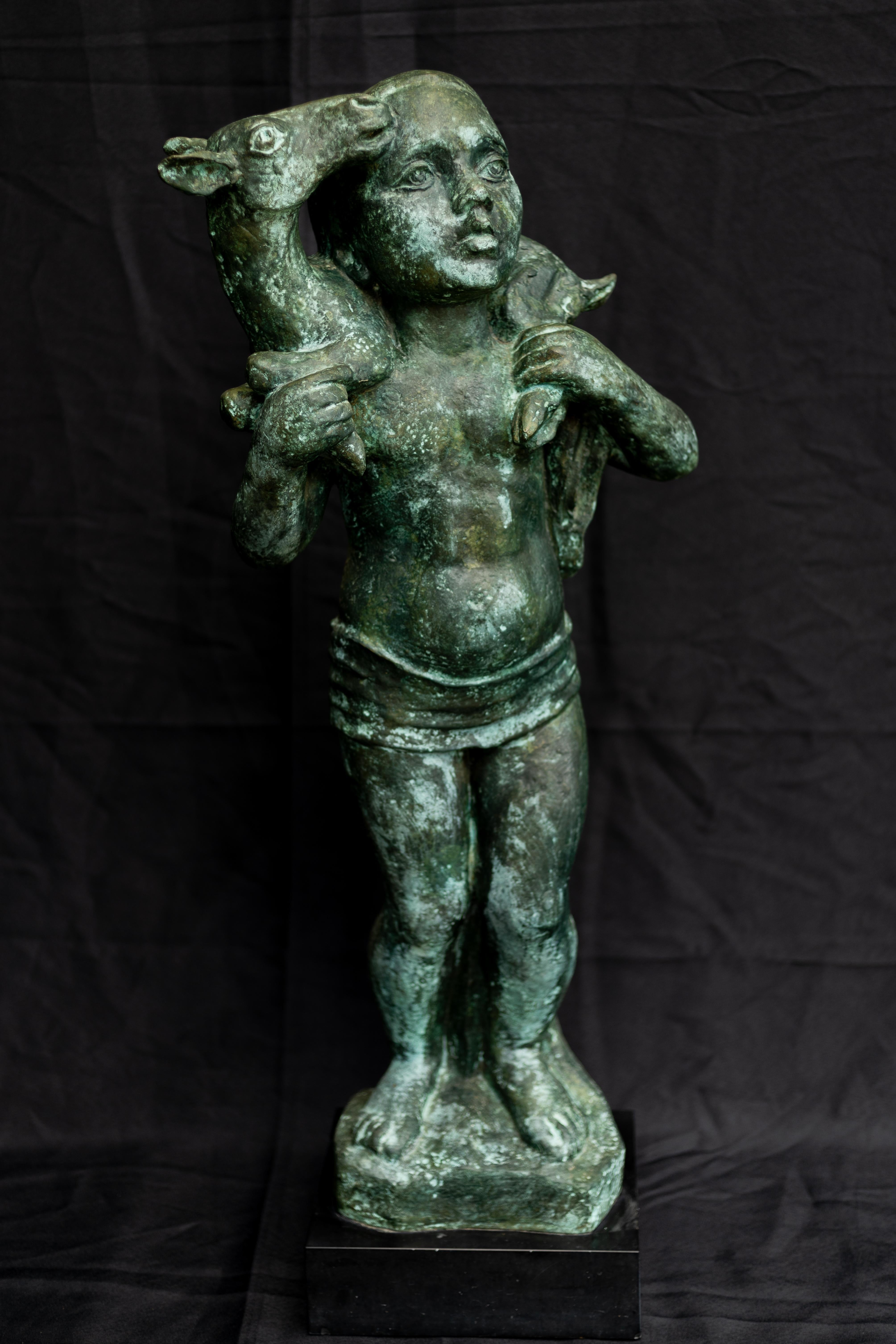 Charles Umlauf Figurative Sculpture - Boy with Goat