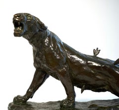 Lionne blessée - Bronze de Charles Valton