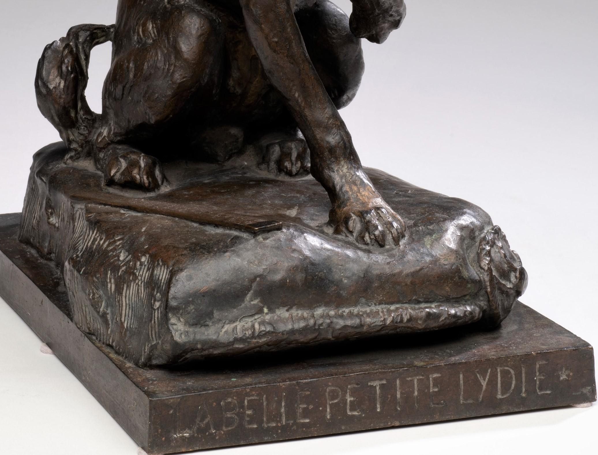 Seltene, antike, lebensgroße Hundebronze eines Chihuahuahua „Lydie“ Charles Valton in Lebensgröße. 1890er Jahre im Angebot 11