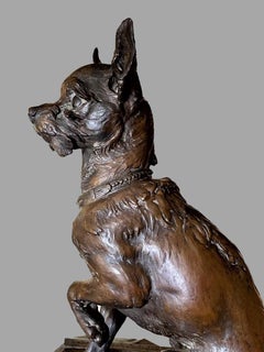 Rare, Life-Size Bronze of a Chihuahua "Lydie" Charles Valton (French, 1851-1918)