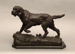 VALTON Charles. Der Griffin Marco. Patinierte Bronze. Sockel aus Marmor. Unterschrieben.