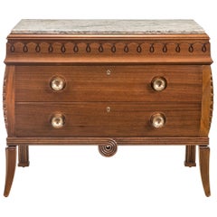 Charles Van Beerleire Attrib., Belgian Solid Mahogany Art Deco Chest of Drawers