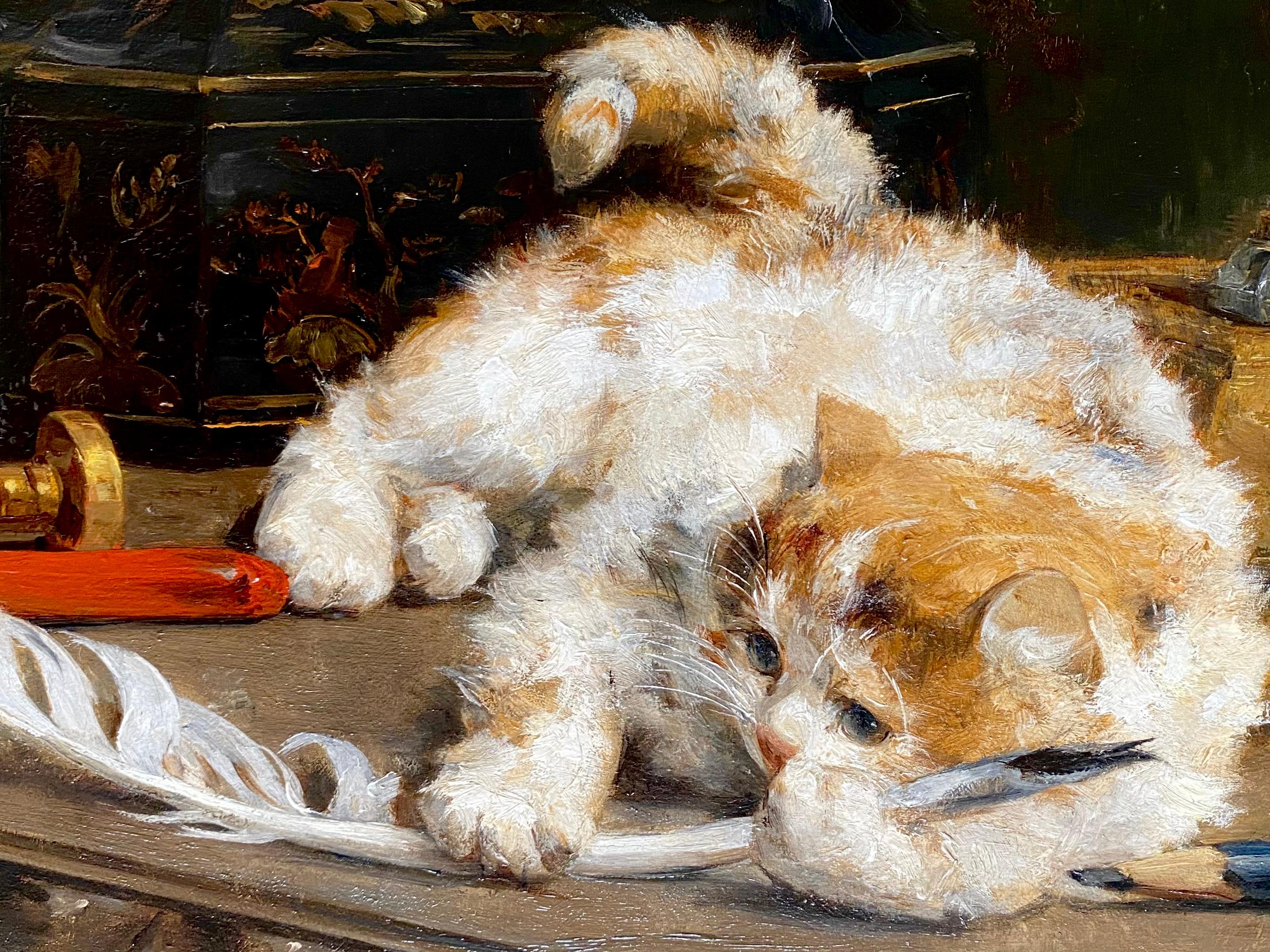 'The Little Writer – L’écrivain' 1913 by Charles Van Den Eycken (1859 – 1923) For Sale 4