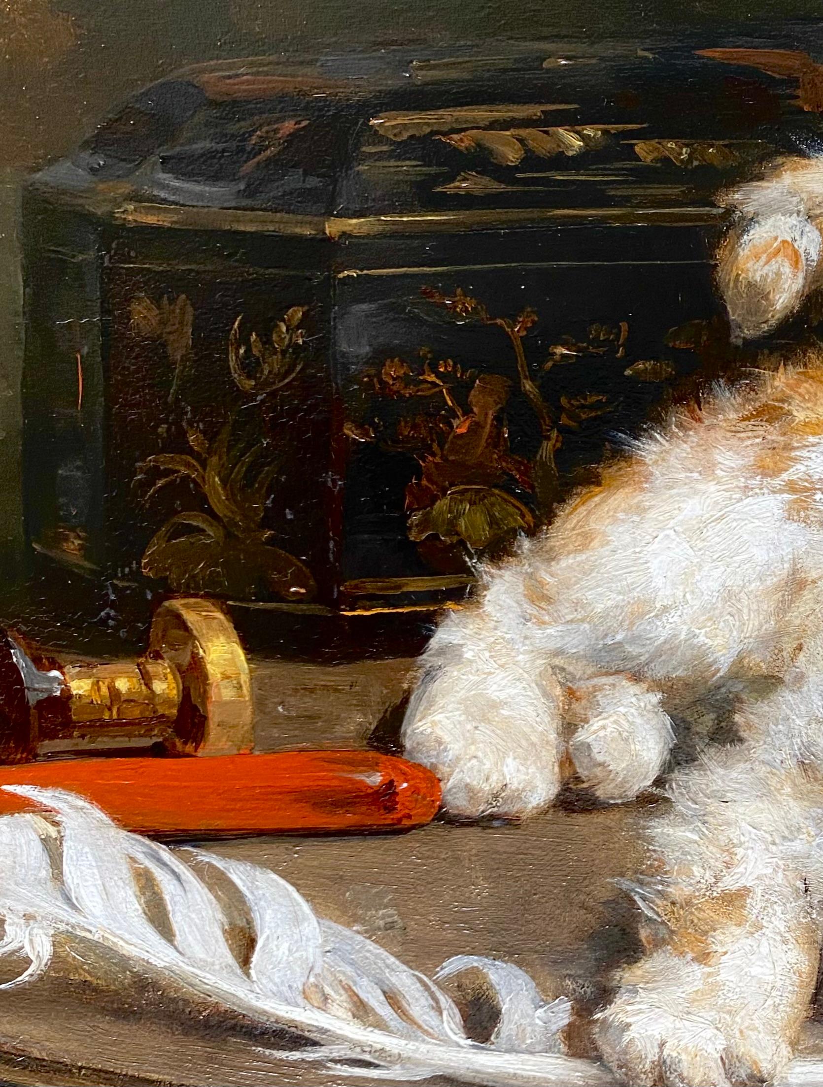 'The Little Writer – L’écrivain' 1913 by Charles Van Den Eycken (1859 – 1923) For Sale 6