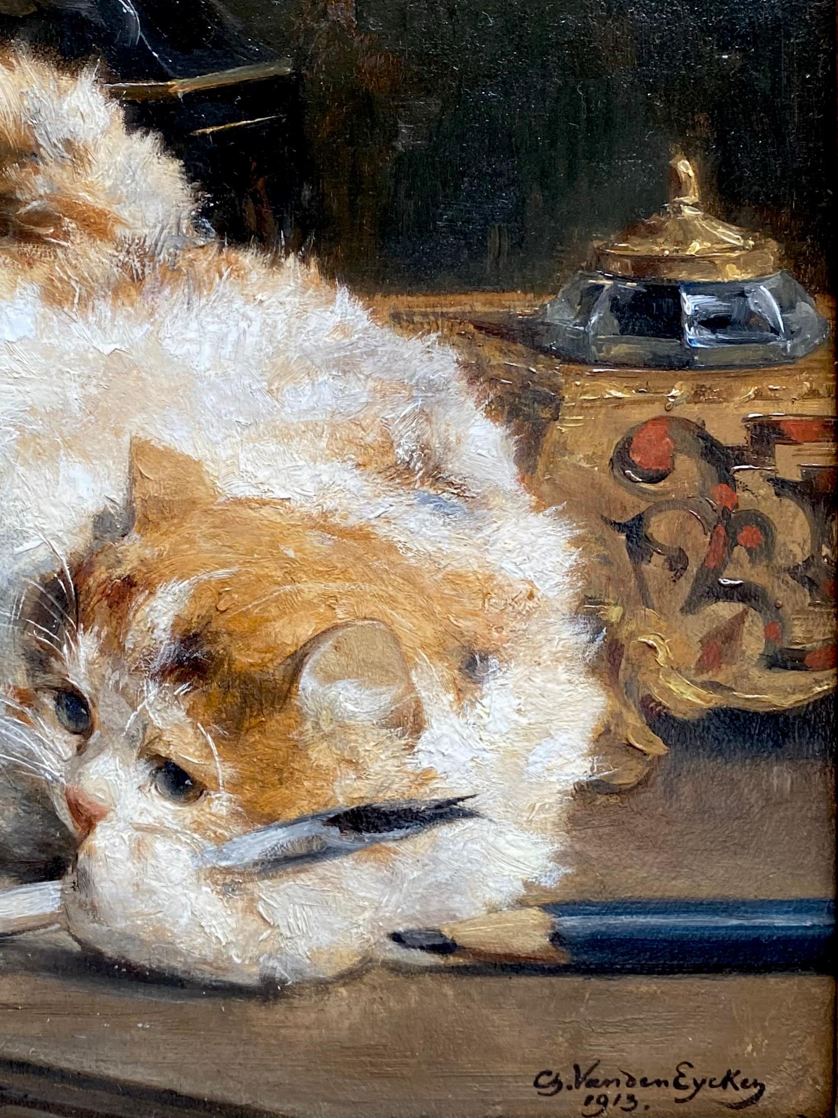 'The Little Writer – L’écrivain' 1913 by Charles Van Den Eycken (1859 – 1923) For Sale 7