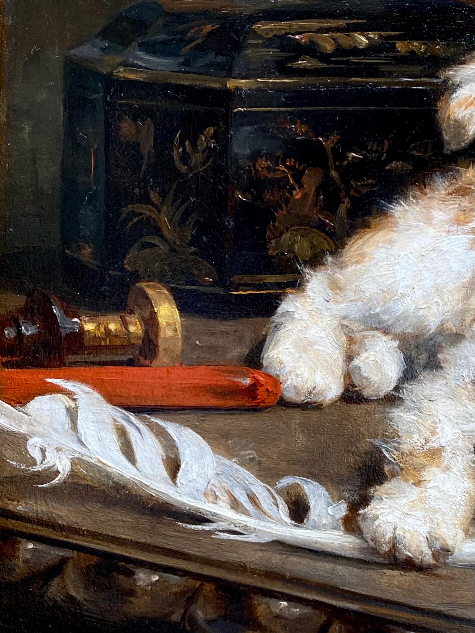 'The Little Writer – L’écrivain' 1913 by Charles Van Den Eycken (1859 – 1923) For Sale 8