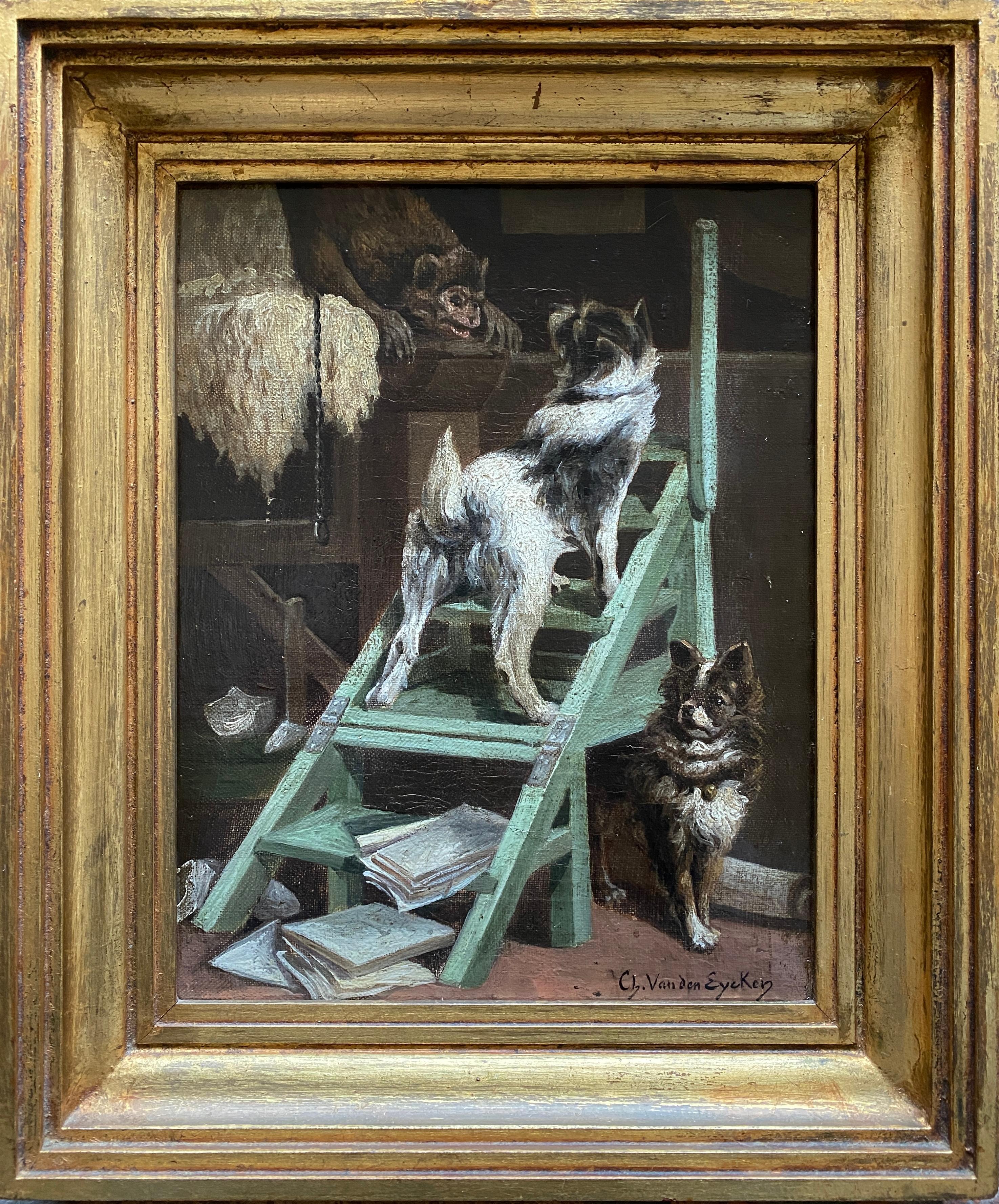 Confrontation, Charles Van Den Eycken, Brussels 1859 – 1923, Belgian Painter