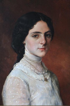Antique portrait of a woman, Female Portrait, Oil Painting