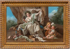 Rococò French master - 18th century figure painting - Allegory - Charles van Loo