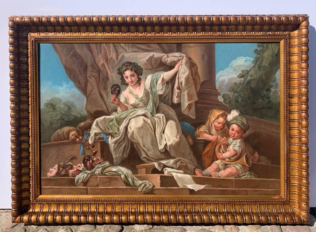 Rococò French master - 18th century figure painting - Allegory - Charles van Loo en vente 3
