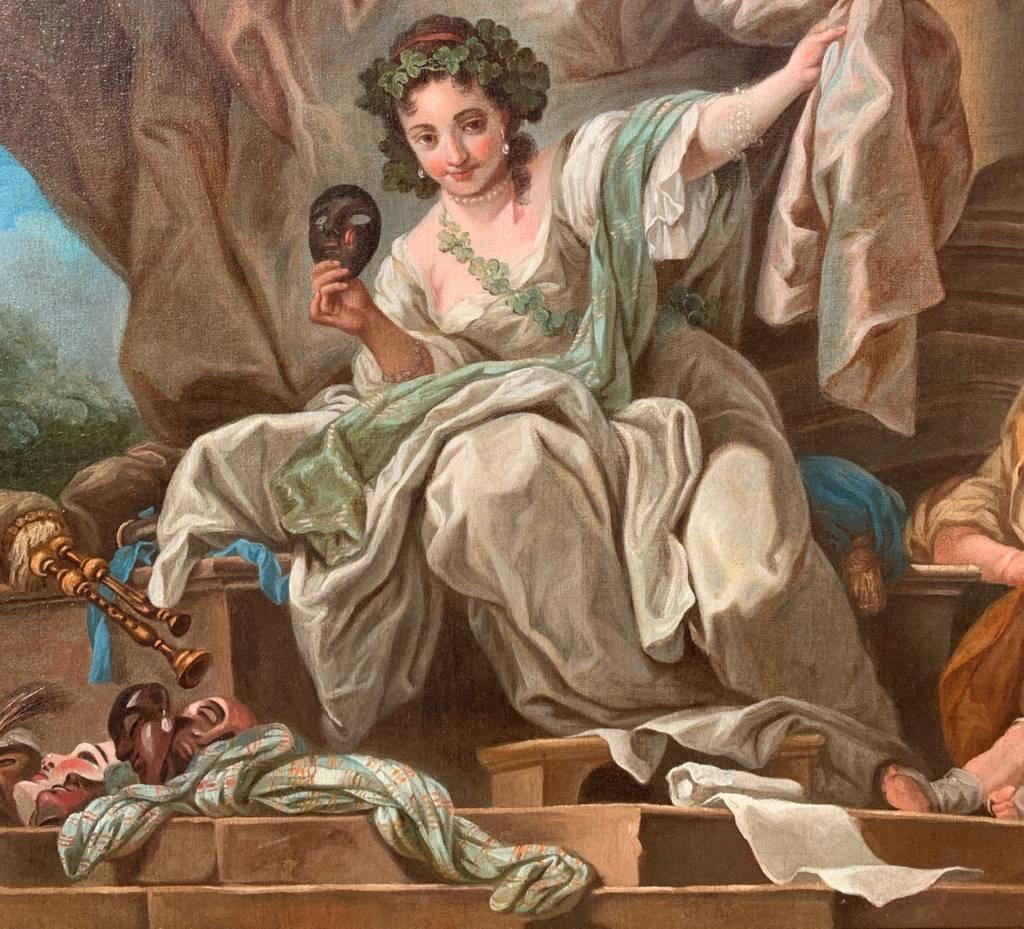 Rococò French master - 18th century figure painting - Allegory - Charles van Loo en vente 4