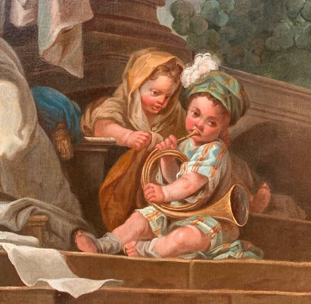 Rococò French master - 18th century figure painting - Allegory - Charles van Loo en vente 5
