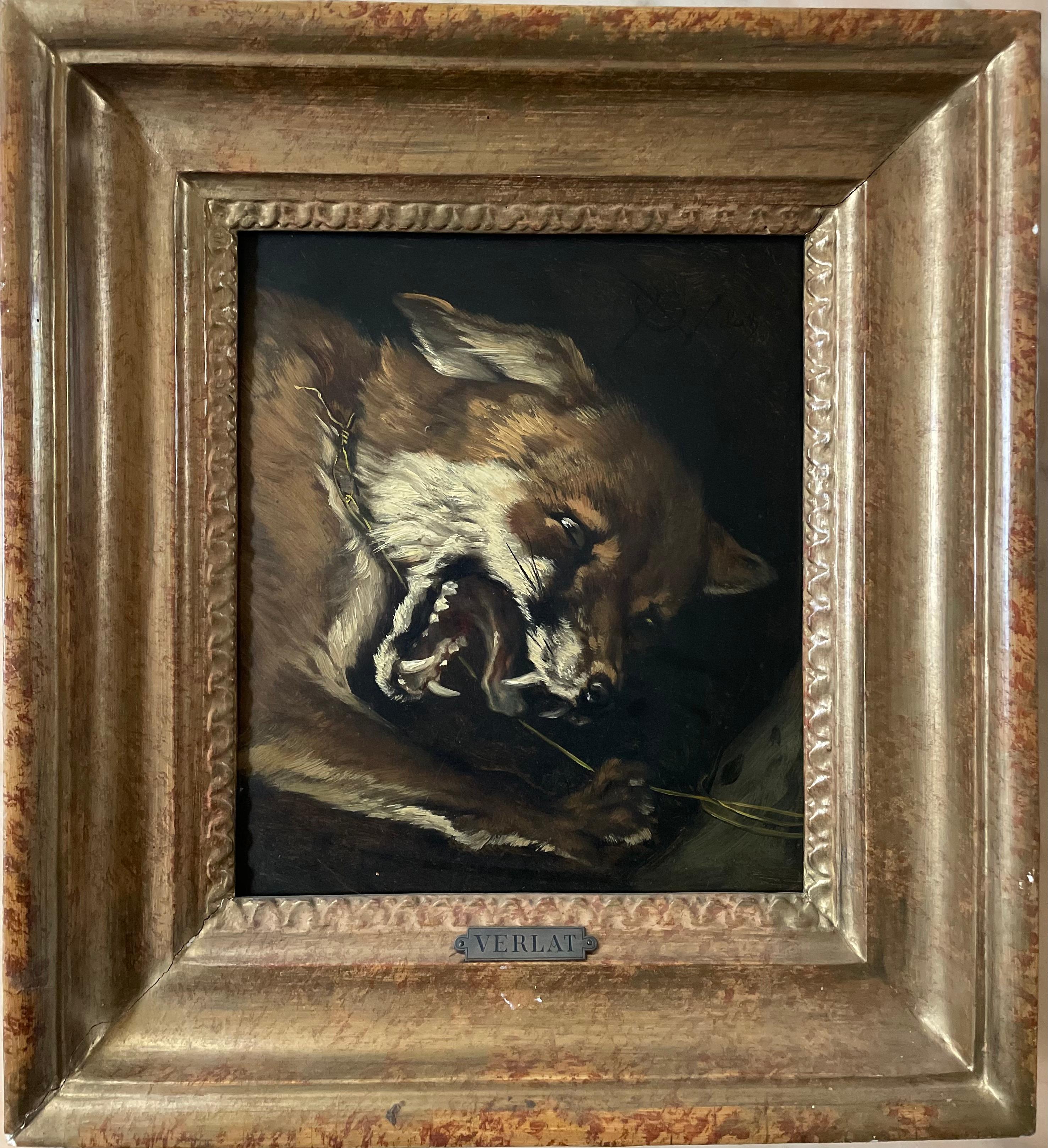 Animal Painting di Charles Verlat - "Volpe ringhiosa"
