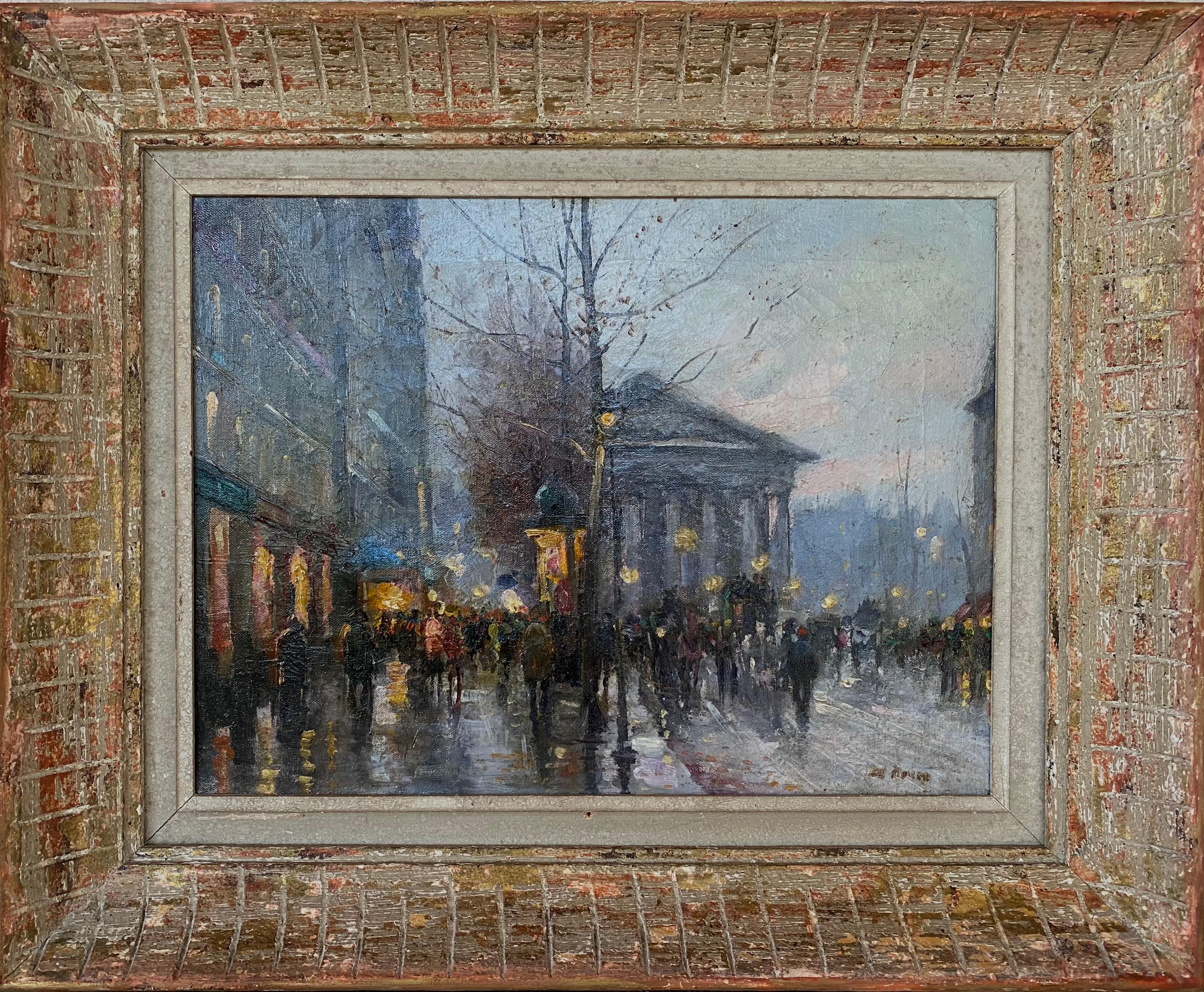 “Twilight La Madeleine, Paris” - Post-Impressionist Photograph by Charles Vignon