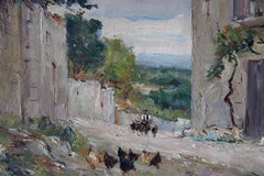 Antique Impressionist Landscape oil painting by French artist, Charles Vionnet