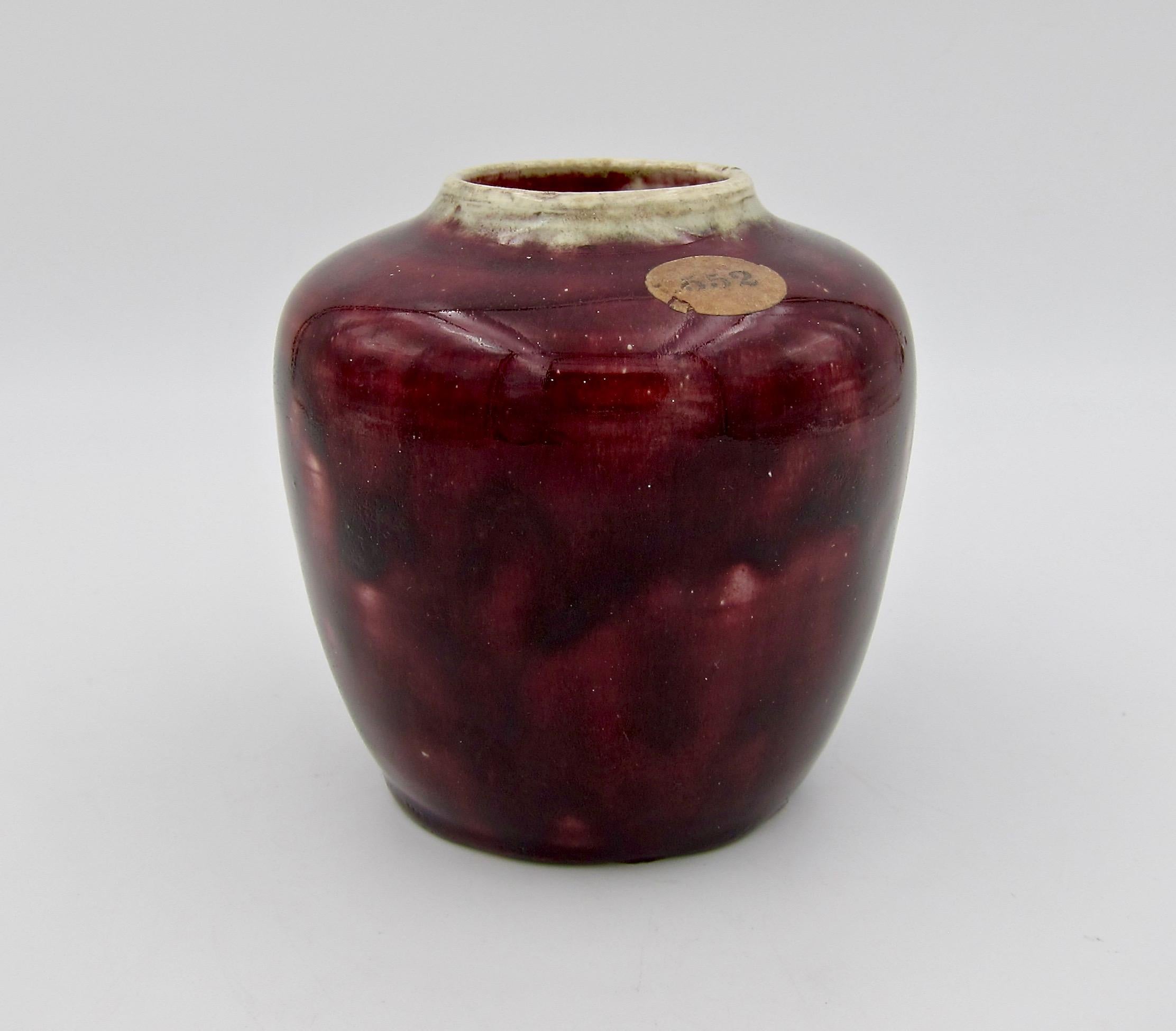 American Charles Volkmar Glazed Ceramic Arts & Crafts Vase