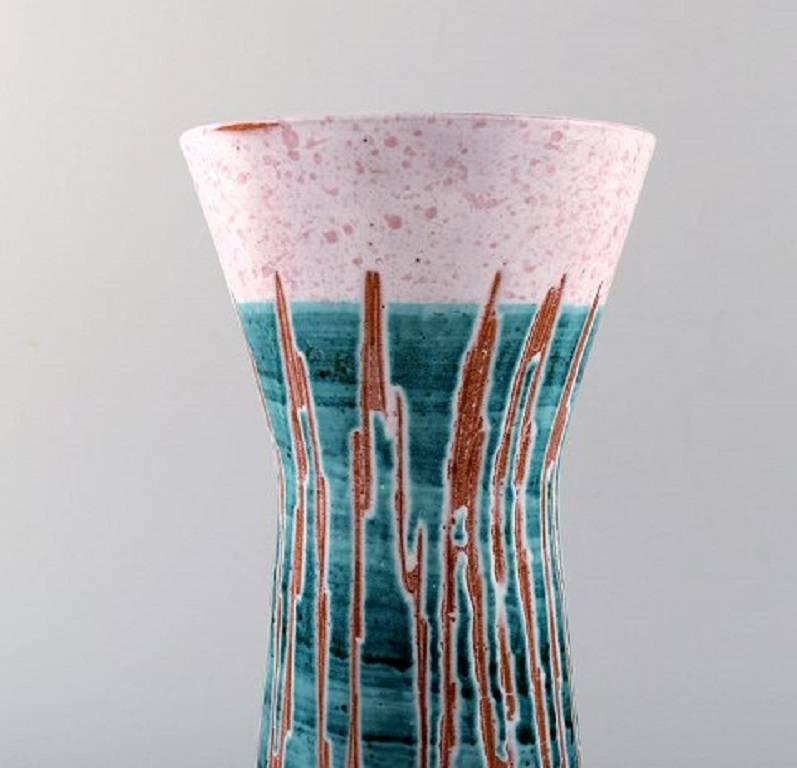 Mid-Century Modern Vase en grès Charles Voltz pour Vallauris, milieu du 20e siècle en vente