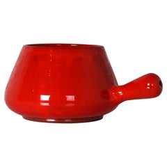 Charles Voltz Vallauris Pottery SET: Jug & Casserole typical low fired red glaze