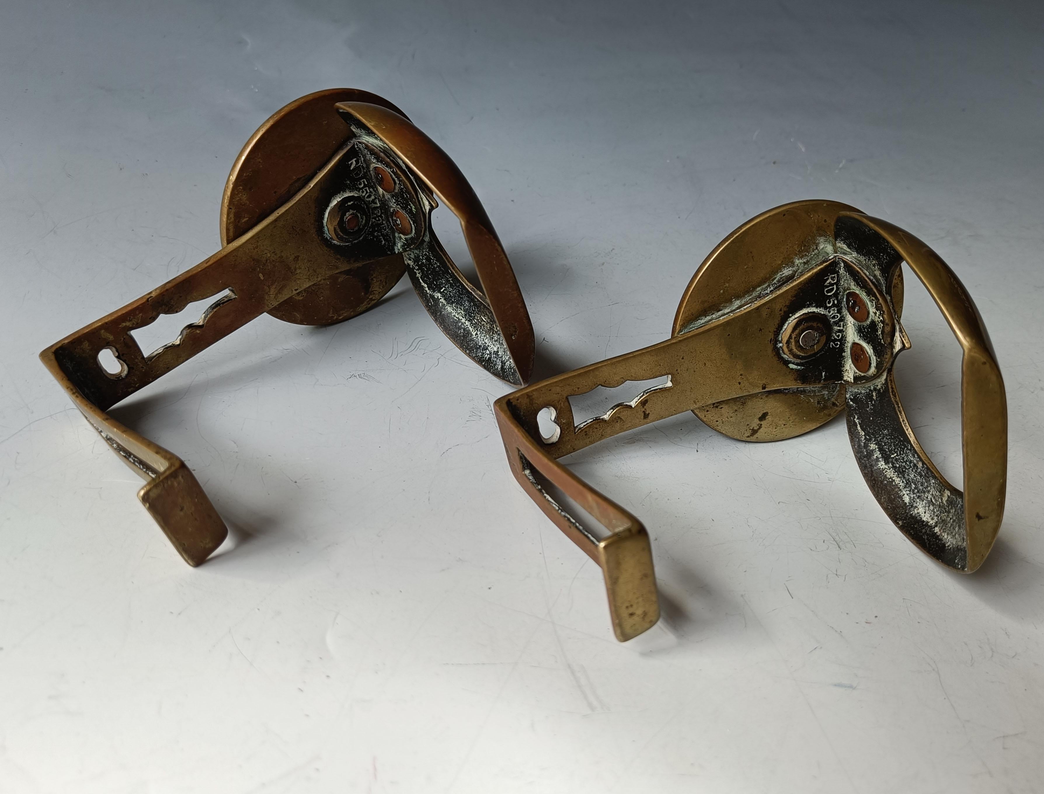 Charles Voysey Design PAIR Antique Candle stick holders decorative décor In condizioni deteriorate in vendita a London, GB