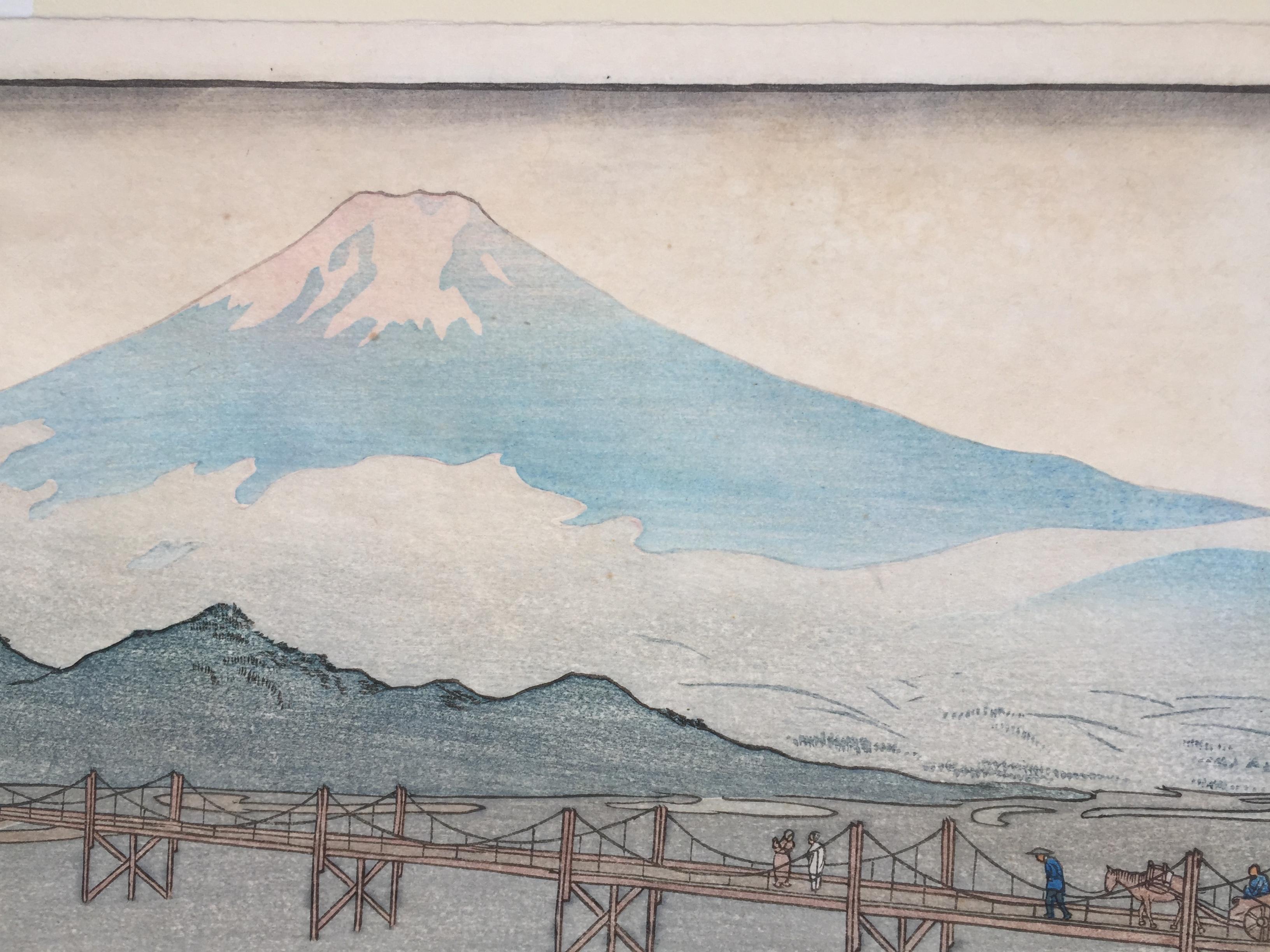 Iwabuchi - Gray Landscape Print by Charles W. Bartlett