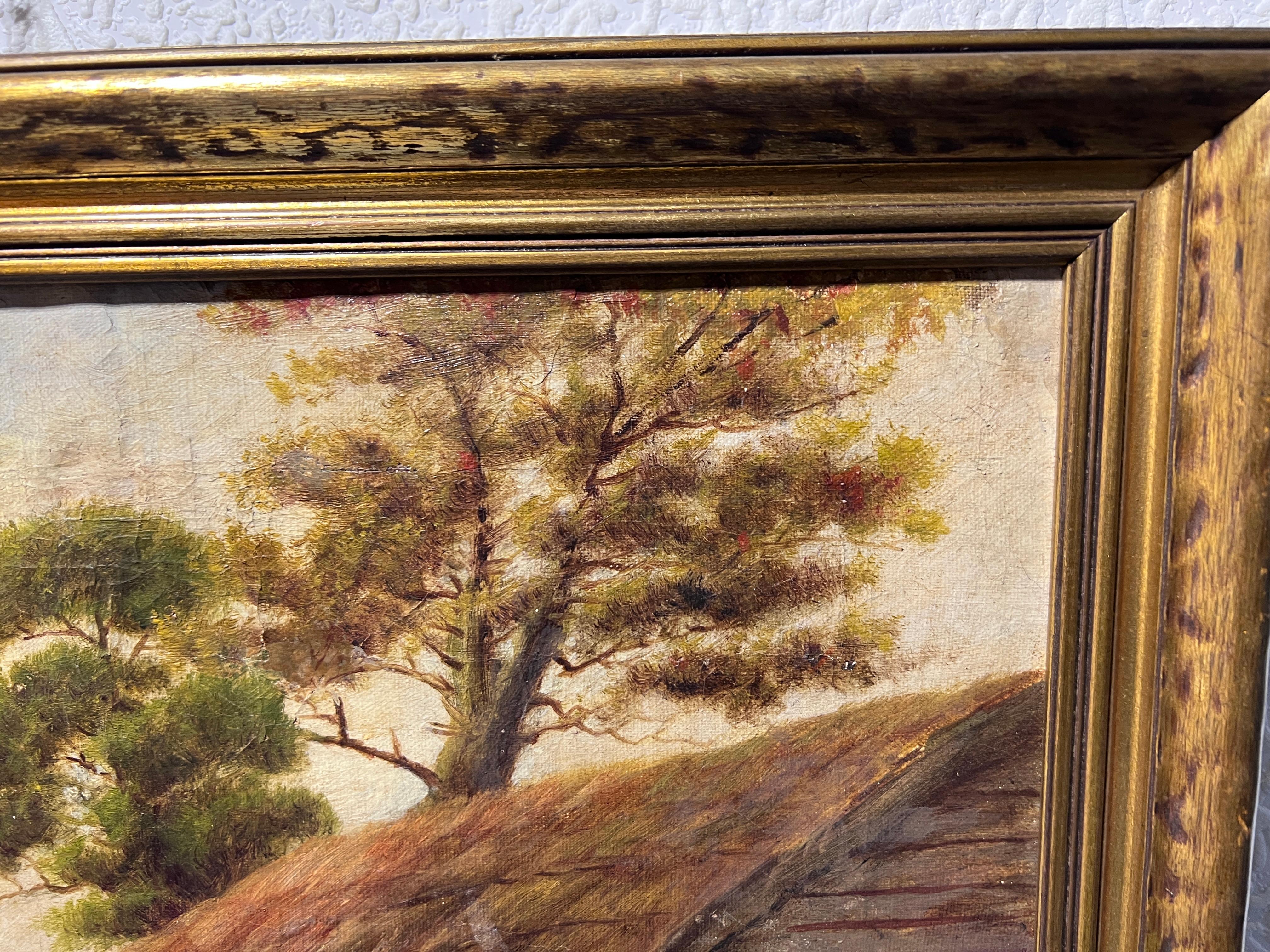 Listed British Artist Charles W.Oswald (b.1850) original oil painting on canvas 2