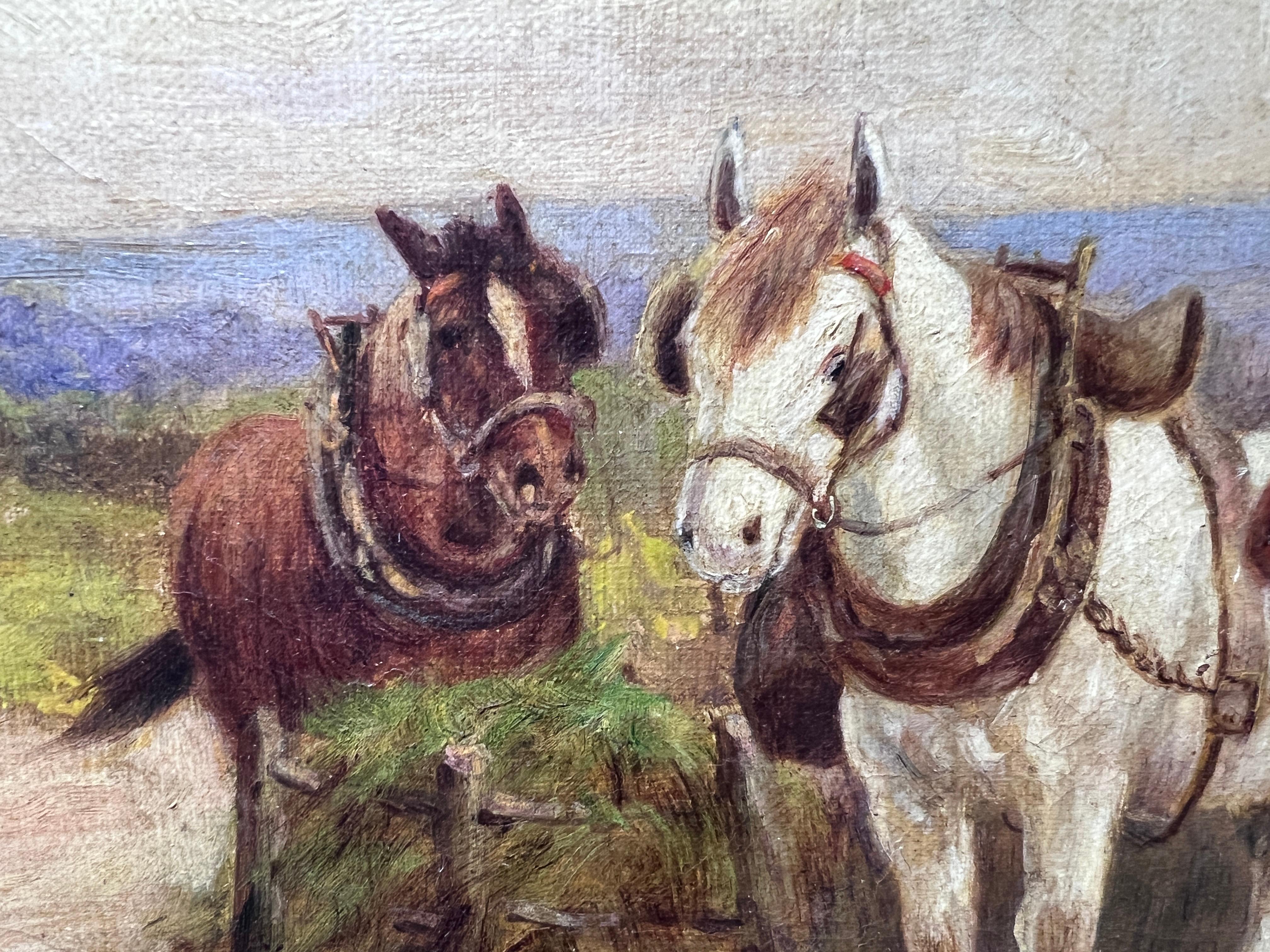 Listed British Artist Charles W.Oswald (b.1850) original oil painting on canvas 5