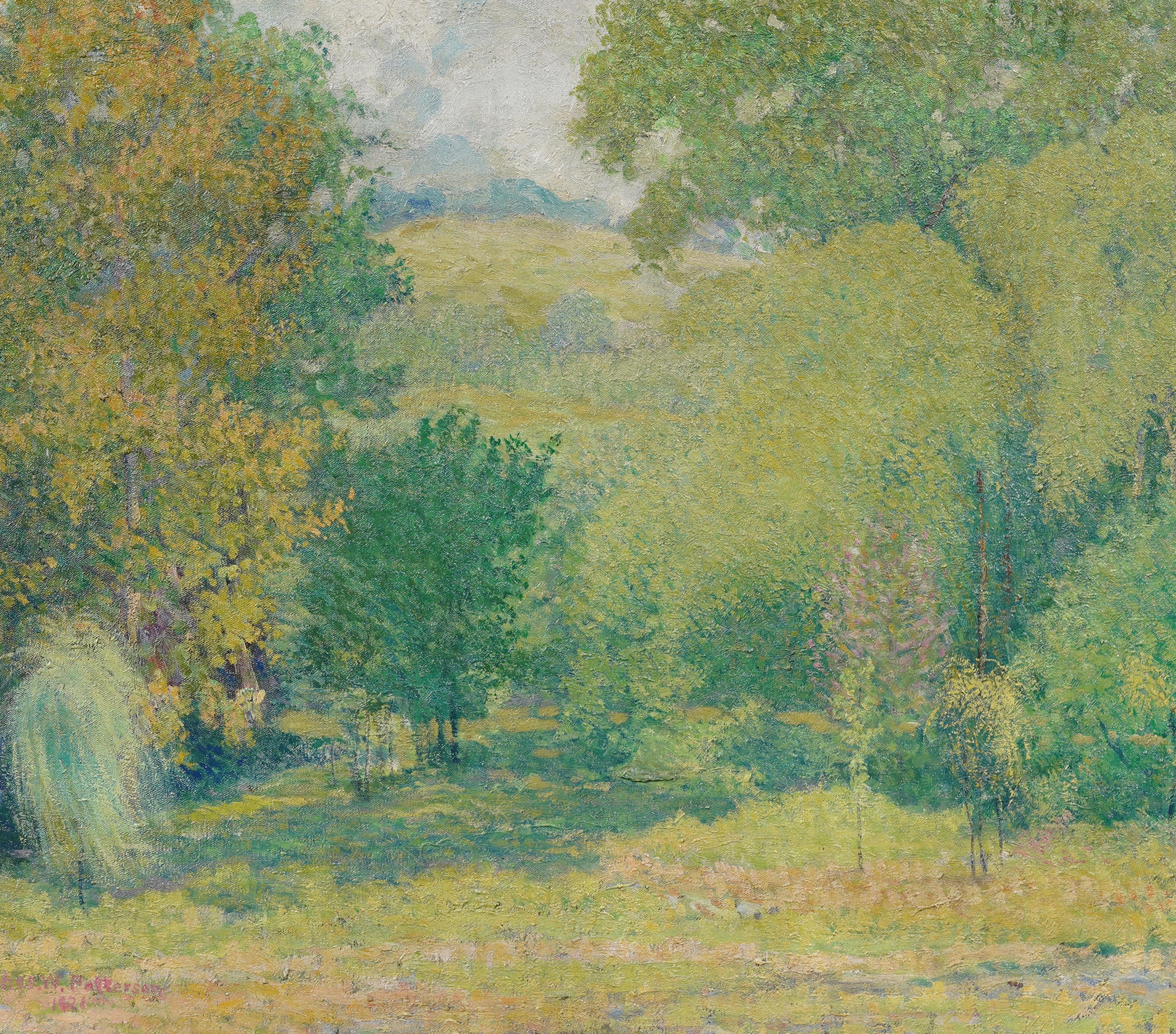 Seltenes antikes Ölgemälde von Charles W. Patterson (1870 - 1938).  Öl auf Leinwand, rechts unten signiert.  Maße: 29 x 33 Zoll insgesamt, 22 x 27 Zoll Bildgröße.  Schön gerahmt.  


