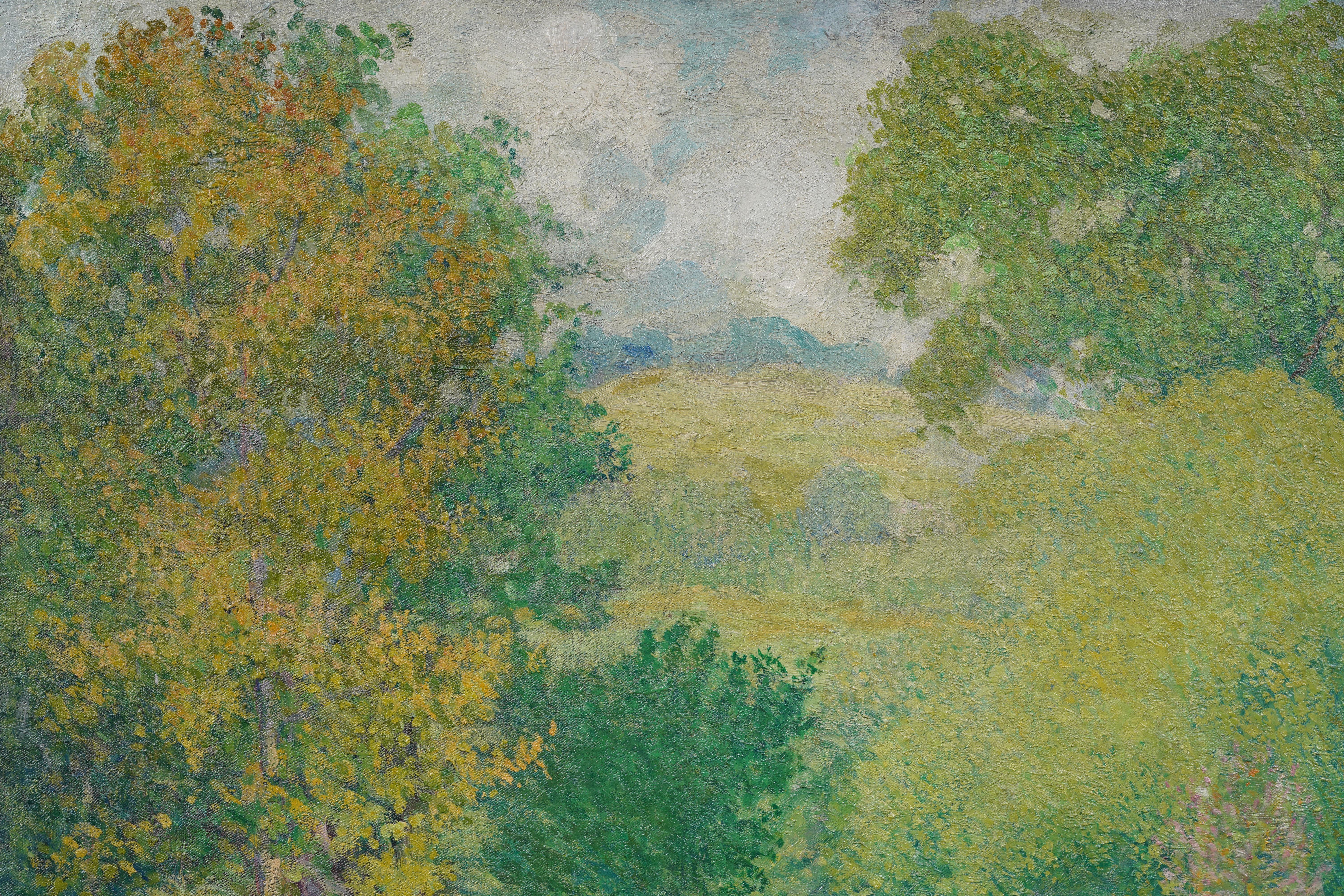 Antike amerikanische Pennsylvania Impressionist Gerahmte Landschaft Seltene Ölgemälde im Angebot 3