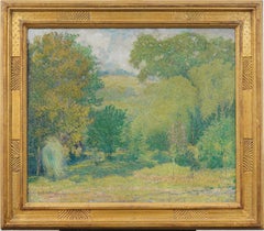 Antike amerikanische Pennsylvania Impressionist Gerahmte Landschaft Seltene Ölgemälde