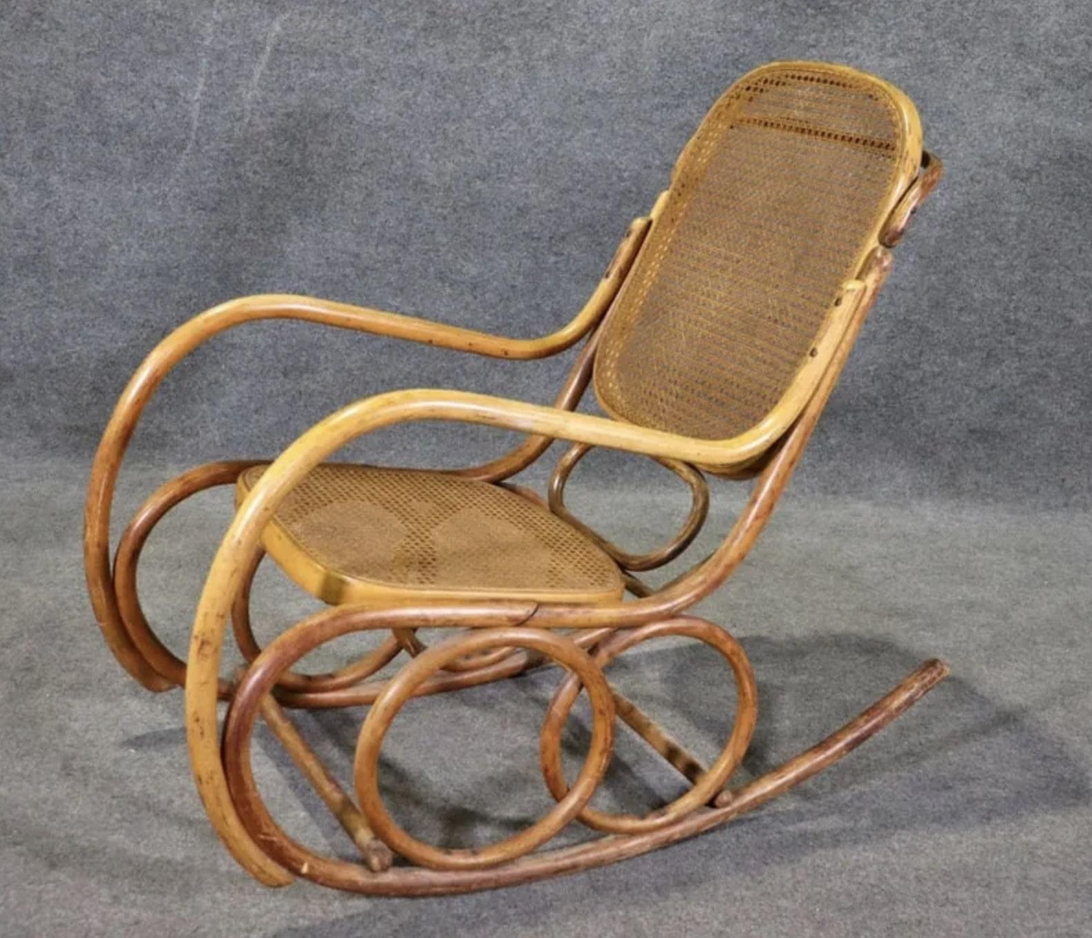 Charles W. Stendig Bentwood Rocking Chair For Sale 2
