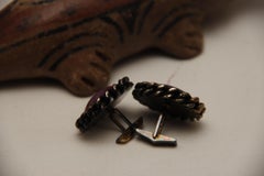 Charles Walker Moonstone Vintage Cufflinks with Sterling Silver for Petit Musee