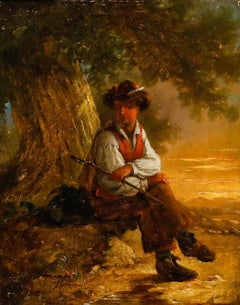 Attrib. Charles Waller Shayer (1826–1914) - 19th Century Oil, A Rustic Figure