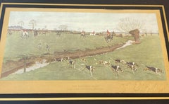 Charles Walter Simpson 19th Century Equestrian Fox Hunt Lithographs Framed