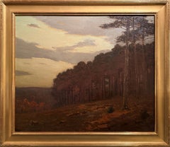 « Automne, Nouvelle-Angleterre » Charles Warren Eaton, Tonalist Gloaming Sunset in Woods