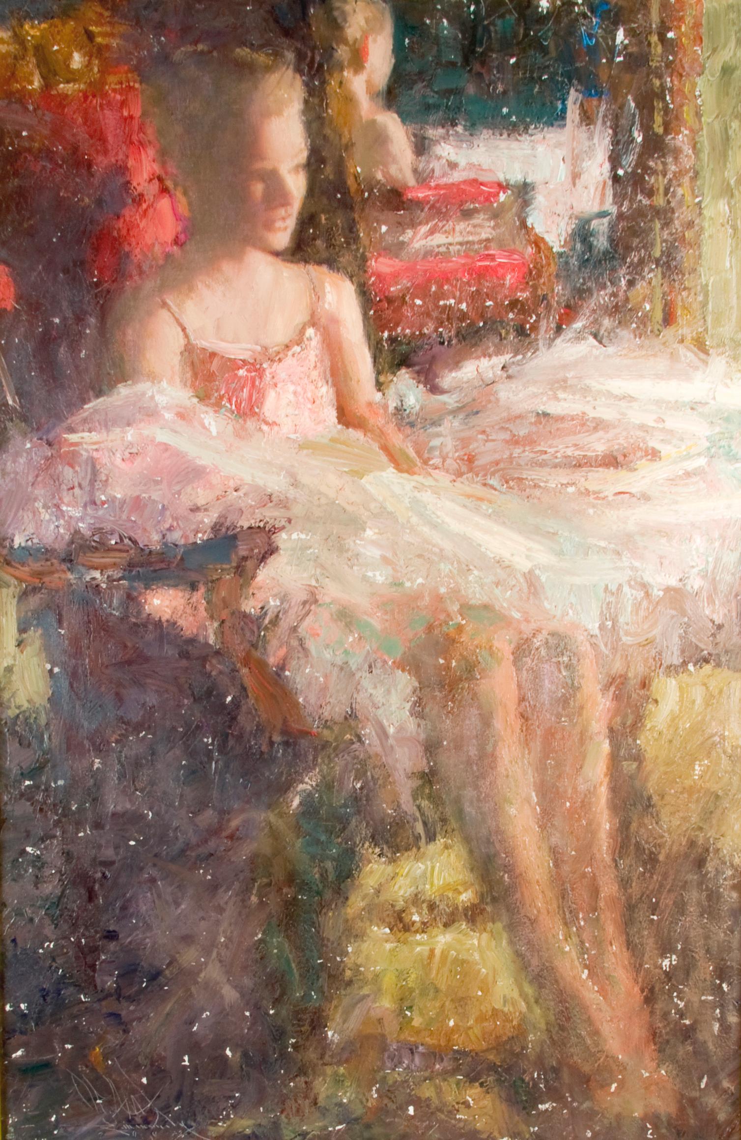 Charles Warren Mundy Figurative Painting – Tänzerische Reflexionen