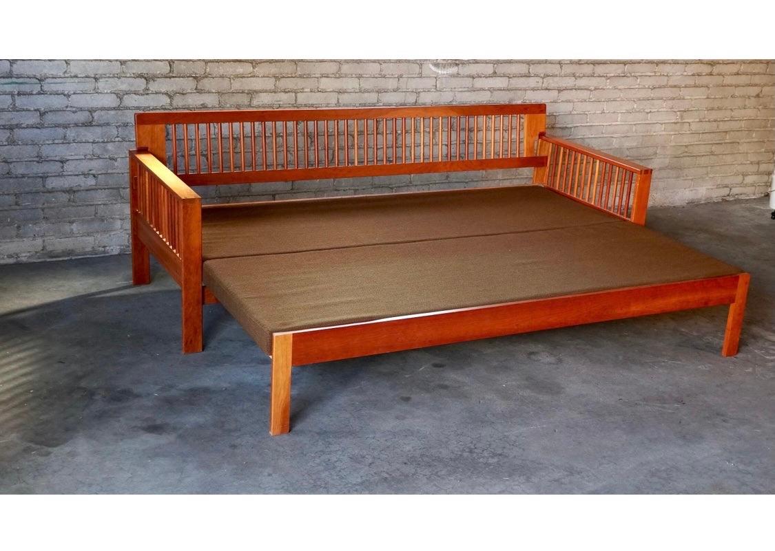 Late 20th Century Charles Webb Cherrywood Daybed Sofa