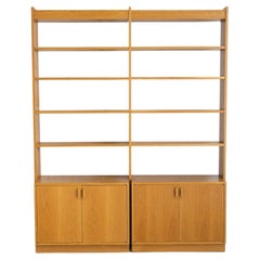 Charles Webb Double Bay Shelf System in Blonde Oak