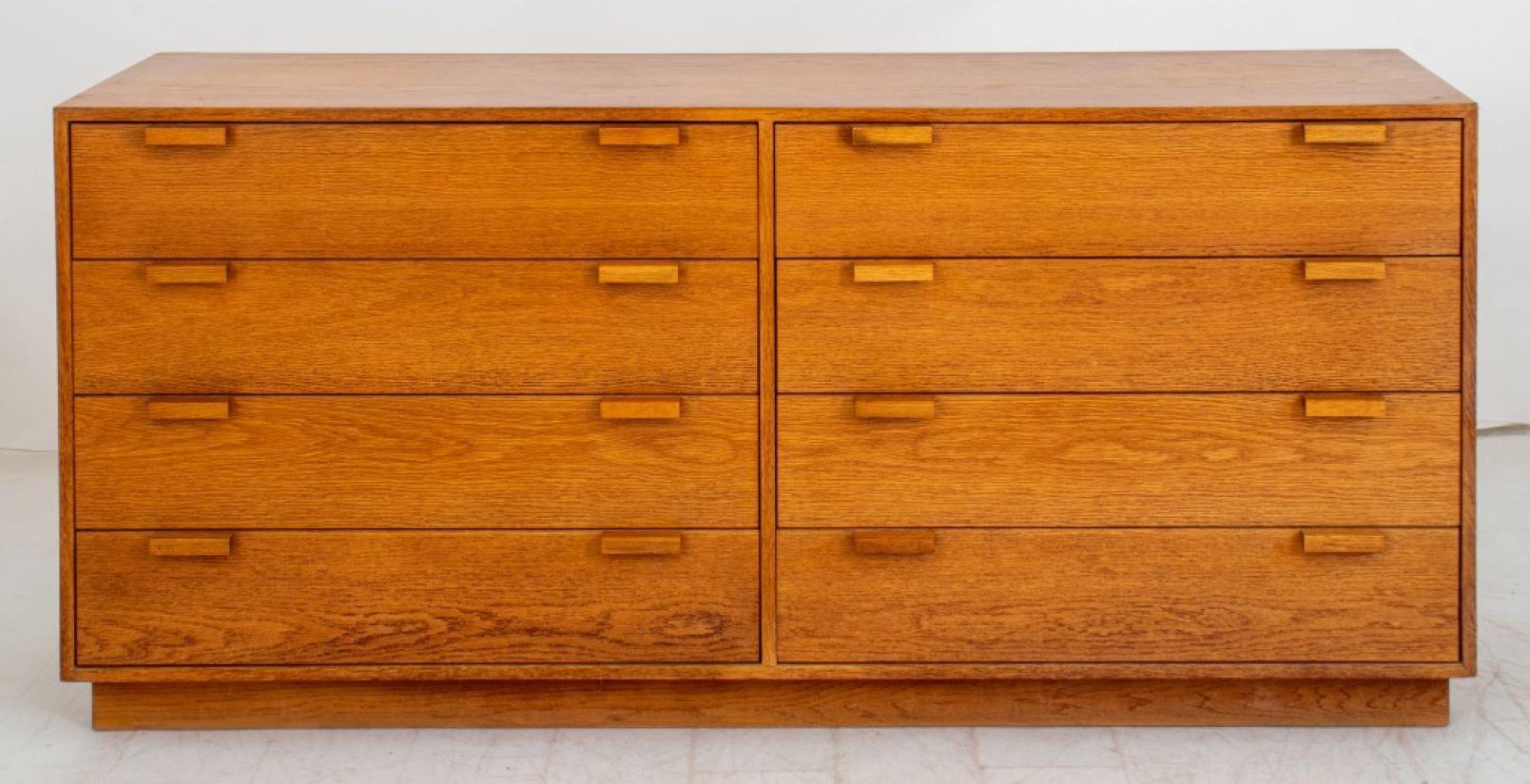 Charles Webb (American, 1929-2019) Oak Low Chest of Eight Drawers, 
