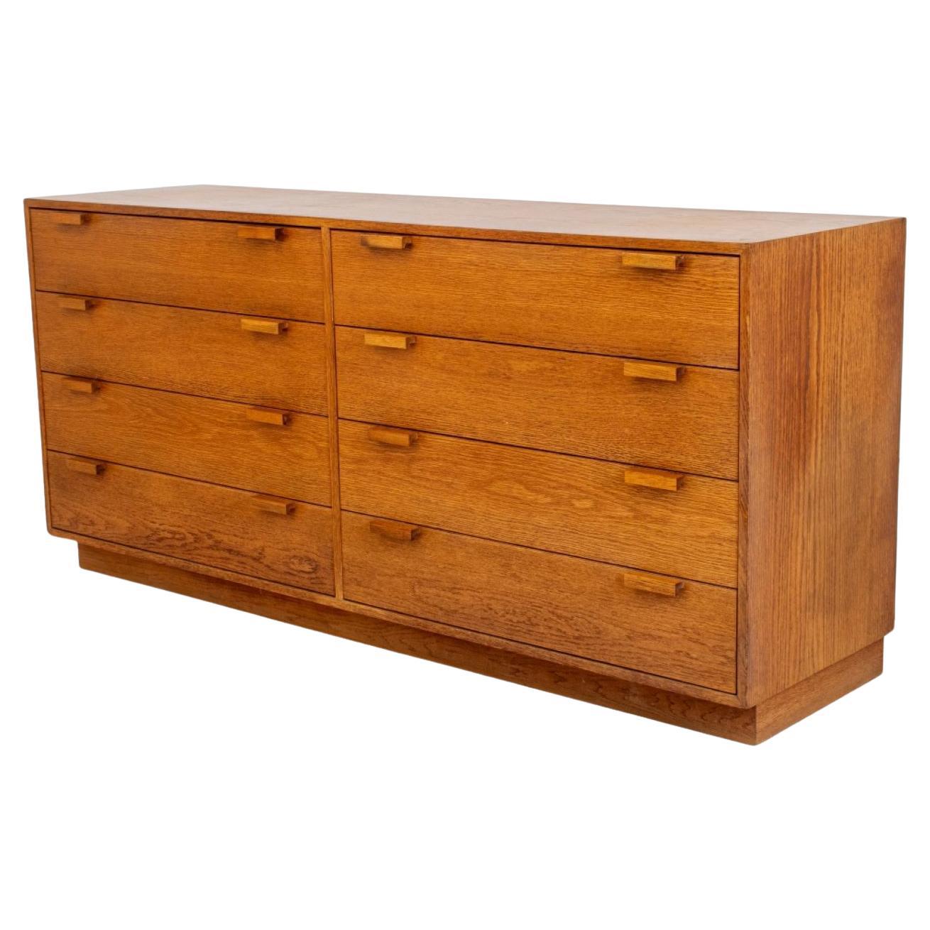 Charles Webb Oak Low Chest of 8 Drawers