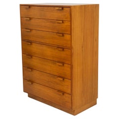 Vintage Charles Webb Oak Tall Chest of 7 Drawers