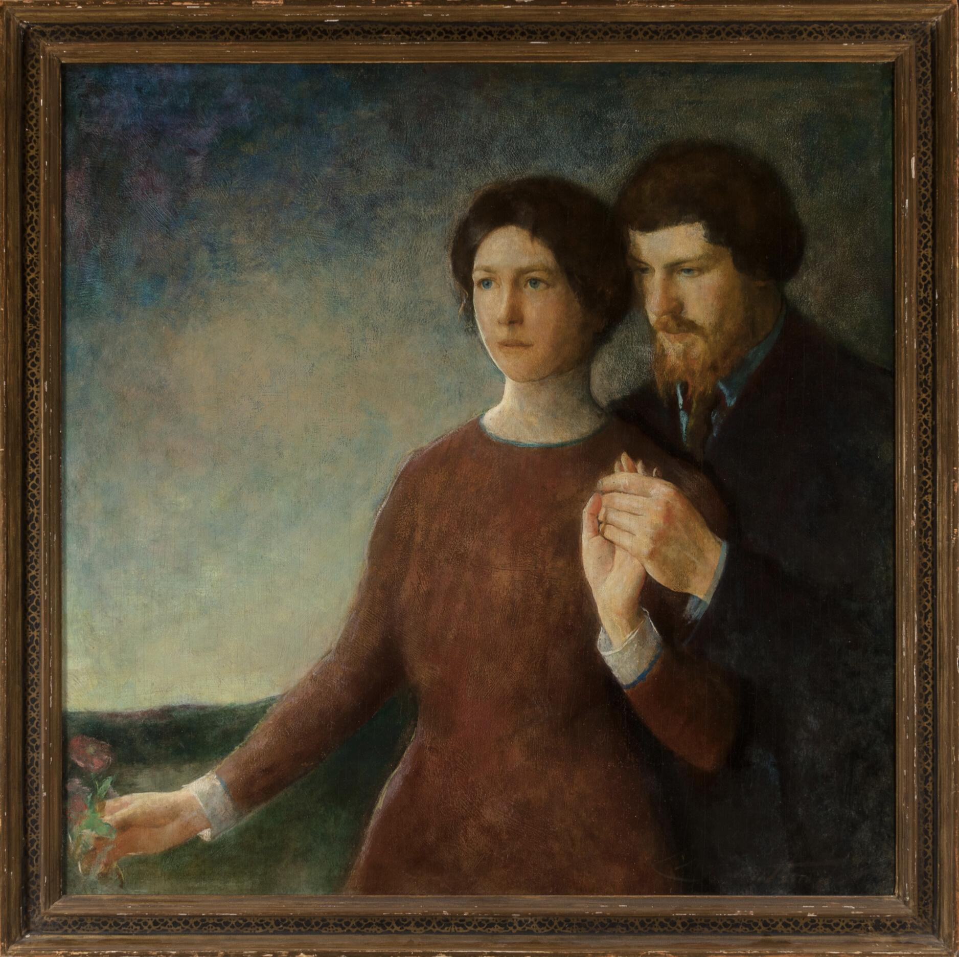 Les Amoureux - Painting de Charles Webster Hawthorne