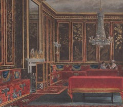 The Japan Room, Frogmore. Regency colour aquatint of Royal Residence, circa 1820